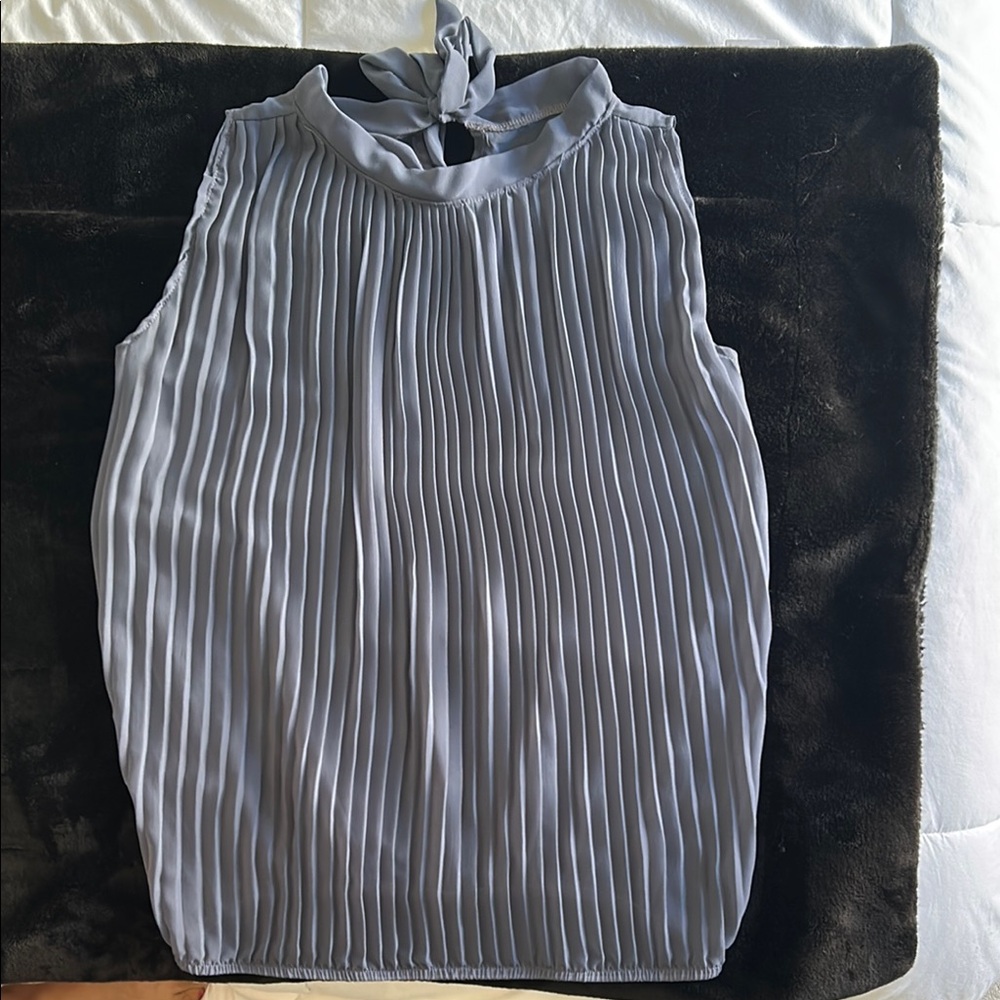 Pleated Sleeveless Blouse